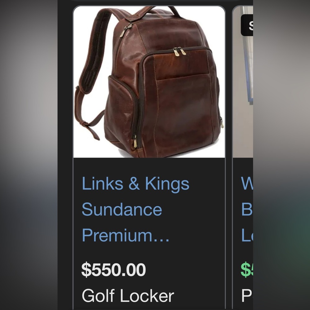 Leather golf bag